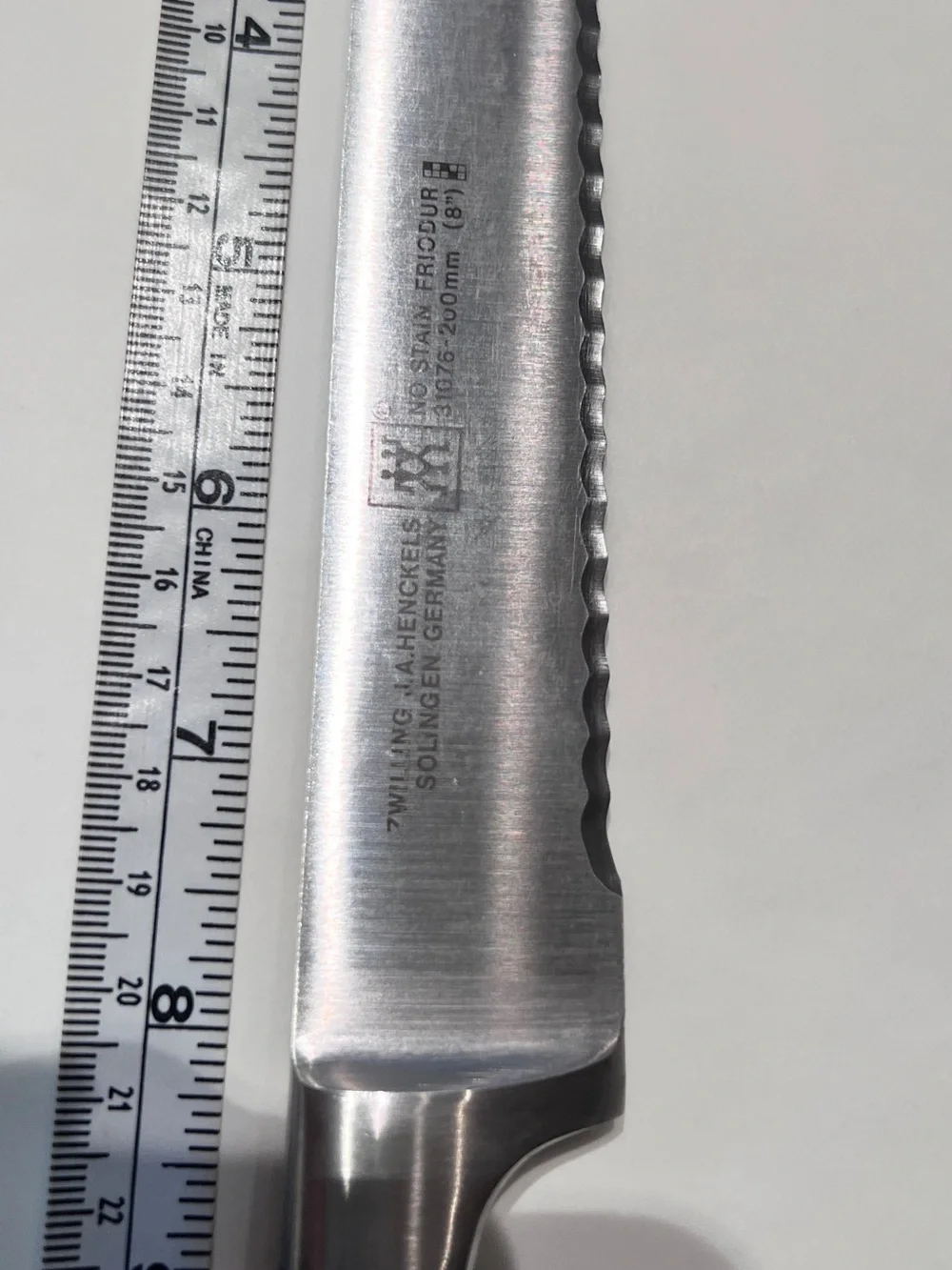 ZWILLING J A Henckels Solingen Germany 8” Serrated Bread Knife